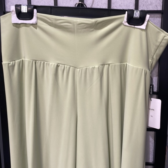 Vintage Clara Sun Woo, Soft Green Wide Leg Capris, SZ XL NWT - Picture 3 of 7